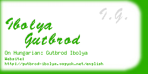 ibolya gutbrod business card